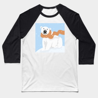 Polar Bear in the Snow Baseball T-Shirt